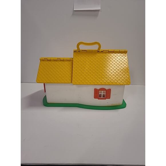 Playskool Hasbro Weebles Wobbles Cottage House Vintage 1973 Yellow White - Picture 9 of 15